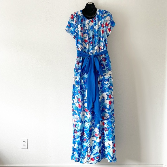 Arabella Blue Poppy Dress Peter Som For Made In Kind - Picture 14 of 16